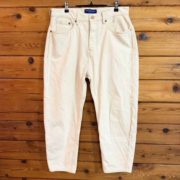 SCOTCH & SODA Mens The Standard Cream Jeans Size 30/32 - Picture 1 of 9